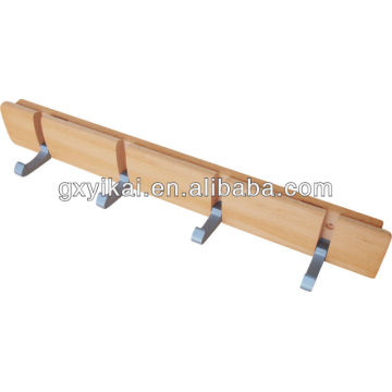 wooden hangers for wall with aluminium hook